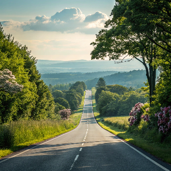 "Symbolic image of an open road representing starting your weight loss hypnosis journey